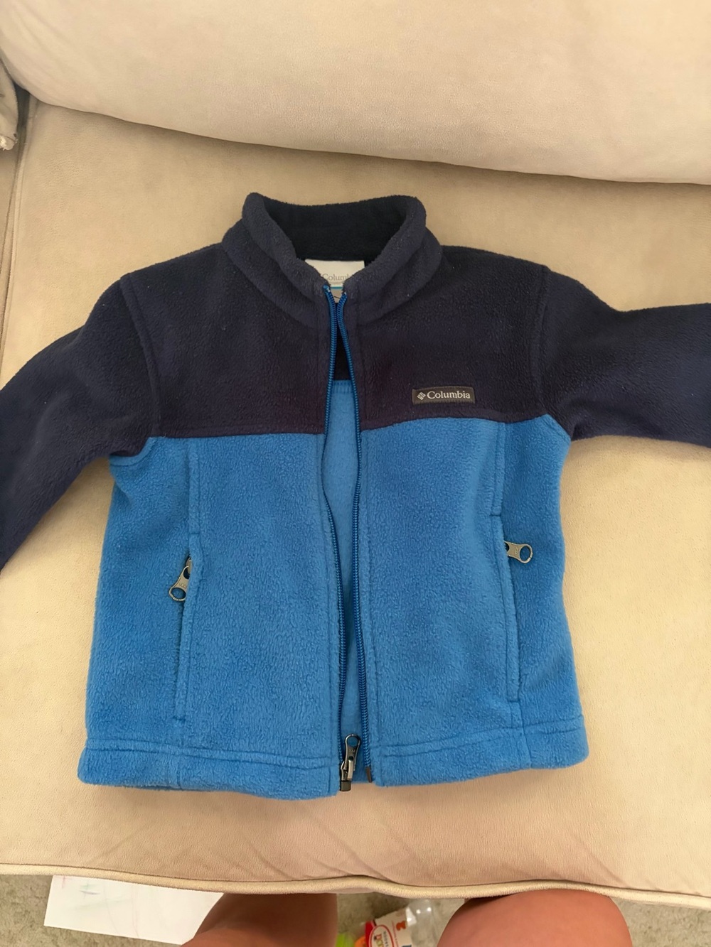 Columbia Kids Navy and Bright Blue Fleece Jacket